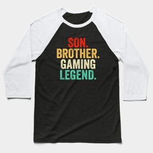 Son Brother Gamer Legend Gaming Baseball T-Shirt